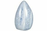 Polished, Free-Standing Blue Calcite - Madagascar #220341-1